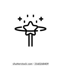 Spell Icon. Line Art Style Design Isolated On White Background