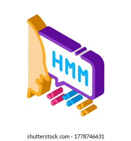 Spell Man Icon Vector. Isometric Spell Man Sign. Color Isolated Symbol Illustration