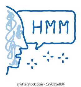 Spell Man sketch icon vector. Hand drawn blue doodle line art Spell Man Sign. isolated symbol illustration