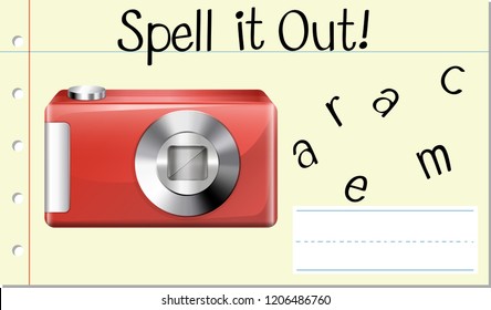 Spell it out camera illustration