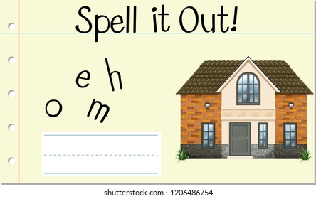 Spell it out home illustration