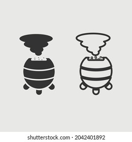  Spell pot vector icon illustration sign for web and design