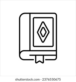 Spellbook icon isolate white background vector stock illustration