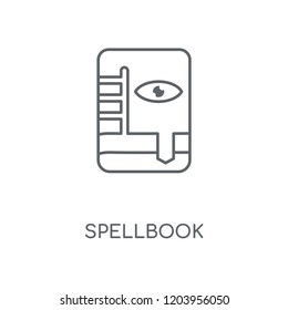 Spellbook linear icon. Spellbook concept stroke symbol design. Thin graphic elements vector illustration, outline pattern on a white background, eps 10.
