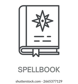 Ilustração de Símbolo de Contorno de Design de Estilo Simples de Livro de Texto