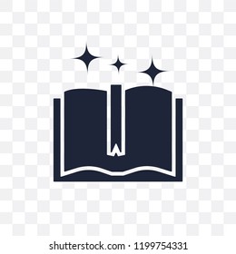 Spellbook transparent icon. Spellbook symbol design from Fairy tale collection. Simple element vector illustration on transparent background.
