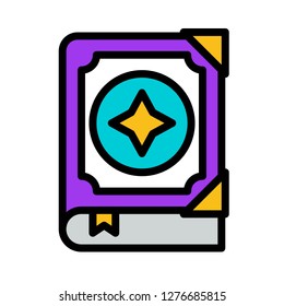 Spellbook vector, Magic related filled design editable stroke icon