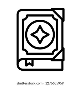 Spellbook vector, Magic related line design icon
