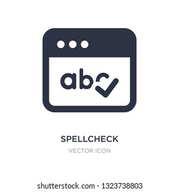 spellcheck icon on white background. Simple element illustration from UI concept. spellcheck sign icon symbol design.