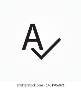 spellcheck vector single icon design