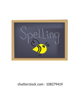 Spelling Bee Chalkboard Vector