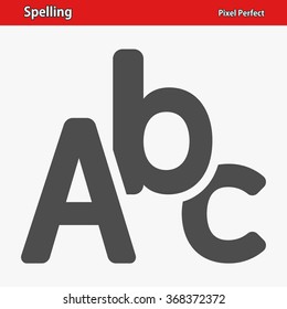 Spelling Icon. Professional, Pixel Perfect Icons Optimized For Both Large And Small Resolutions. EPS 8 Format.