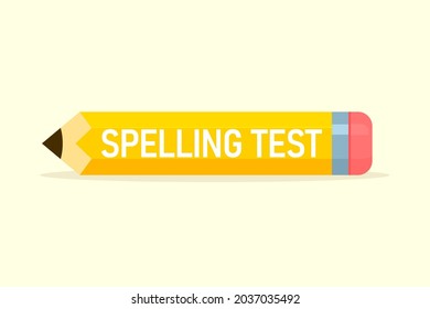 Spelling Test Icon. Clipart Image Isolated On White Background