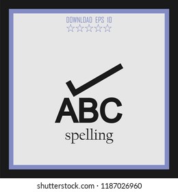 spelling  vector icon