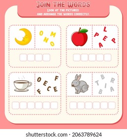 Spelling Word Game Template Illustration