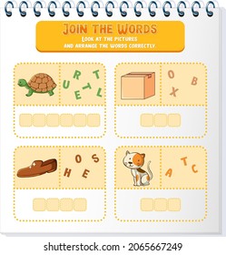 Spelling Word Game Template Illustration