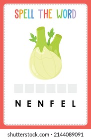 Spelling worksheet find the missing letter game for kids with Fruits
