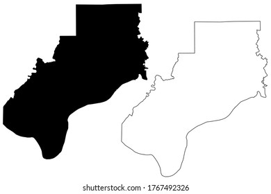 Spencer County, Indiana (U.S. county, United States of America, USA, U.S., US) map vector illustration, scribble sketch Spencer map