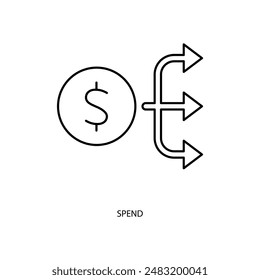 Symbol "Konzeptzeile ausgeben". Einfache Elementdarstellung. Kontursymbol-Design des Konzepts verwenden.