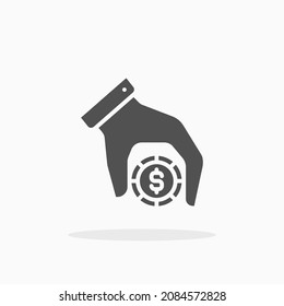 Spend icon. Solid or Glyph style. Vector illustration. Enjoy this icon for your project.