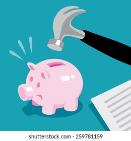 Spend money. Vector illustration.