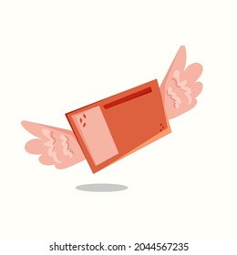 Spend money. Vector illustration in flat style