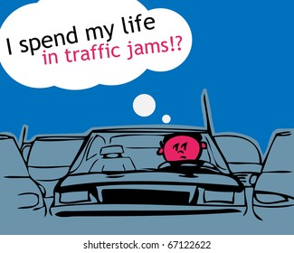 i spend my life in traffic jam!