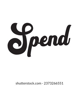 spend text on white background.
