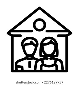 spend time with family headache treatment line icon vector. spend time with family headache treatment sign. isolated contour symbol black illustration