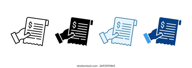 Ícone De Faturamento De Gastos Definir Coleção De Vários Estilos