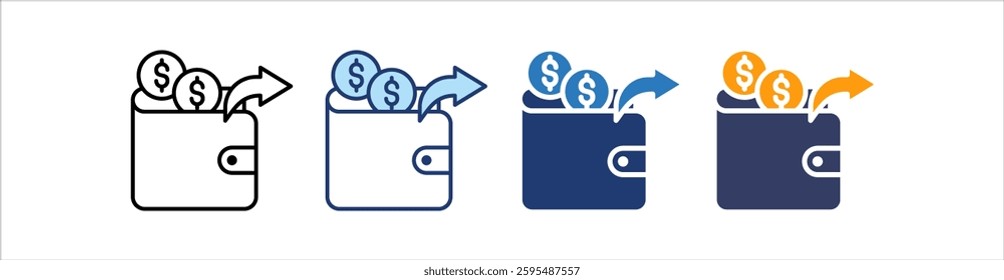 Spending Icon Set Multiple Style Collection