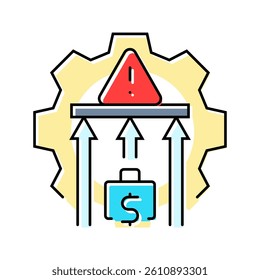 spending limits budget planning color icon vector. spending limits budget planning sign. isolated symbol illustration
