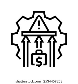 spending limits budget planning line icon vector. spending limits budget planning sign. isolated contour symbol black illustration