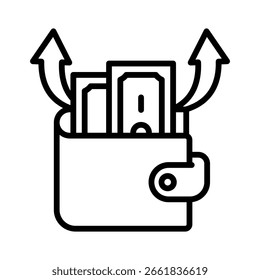 Spending Money Icon Element for Design