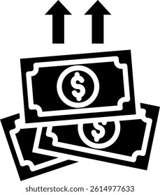 Spending Money Icon Glyph Vector Illustration