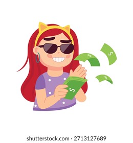 Ausgaben Geld Vektor flachen Design Illustrationen. 