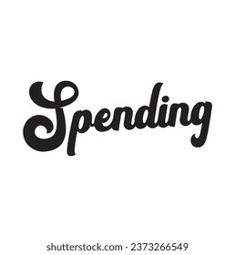 spending text on white background.