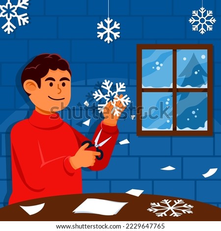 Spending time while snow rain with making home decoration.