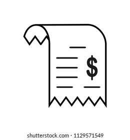 Spent, the amount received. Check. Black and white icon.