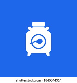 sperm bank or cryobank icon, vector