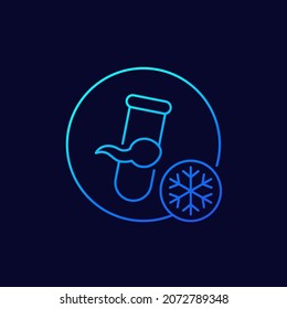 sperm bank or cryobank line vector icon
