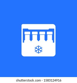 sperm bank, semen samples vector icon