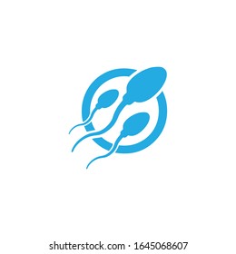 Sperm Blue Logo Simple and Templates