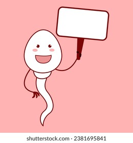 personaje de dibujos animados espermatozoides. ilustración vectorial