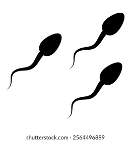 Sperm cell icon isolated on white background