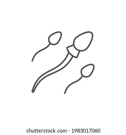 Sperm cell line outline icon
