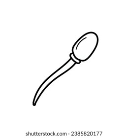 
Sperm cell outline icon vector logo template illustration design. 