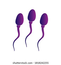 Icono de celdas espermatozoides. icono del vector plano de espermatozoon para aplicaciones y sitios web. ilustración vectorial
