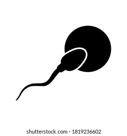 Icono de celdas espermatozoides. icono del vector plano de espermatozoon para aplicaciones y sitios web. ilustración vectorial