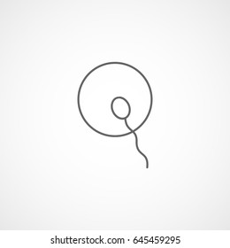 Sperm Cells And Ovule Line Icon On White Background